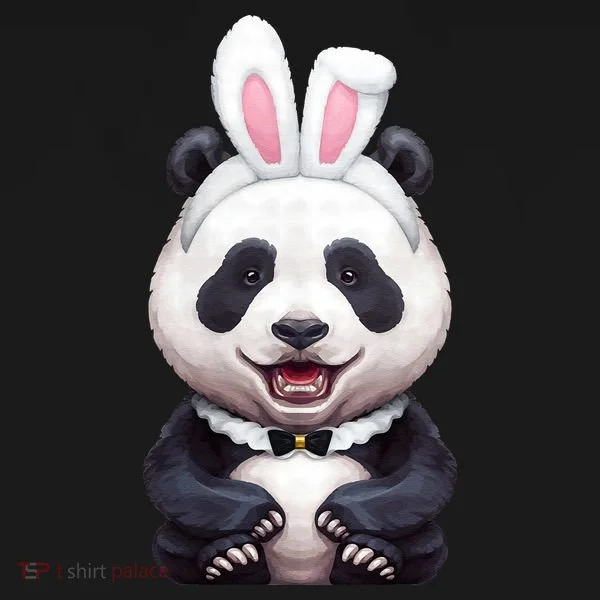 Panda Bear In The Easter Bunny Costume Toddler Hoodie