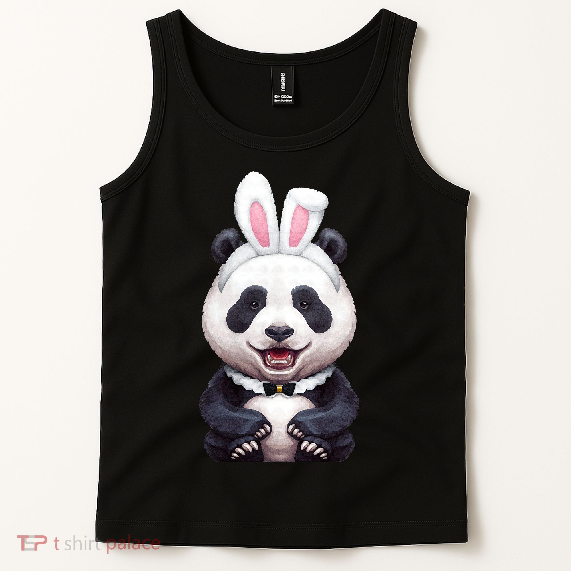 Panda Bear In The Easter Bunny Costume Tank Top