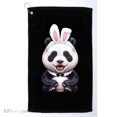 Panda Bear In The Easter Bunny Costume Golf Towel