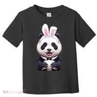 Panda Bear In The Easter Bunny Costume Toddler T-Shirt thumb 0