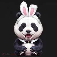Panda Bear In The Easter Bunny Costume Toddler T-Shirt thumb 4