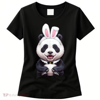 Panda Bear In The Easter Bunny Costume Women's T-Shirt