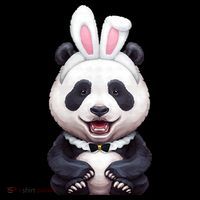 Panda Bear In The Easter Bunny Costume Kids Sweatshirt thumb 2