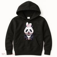 Panda Bear In The Easter Bunny Costume Kids Hoodie thumb 0