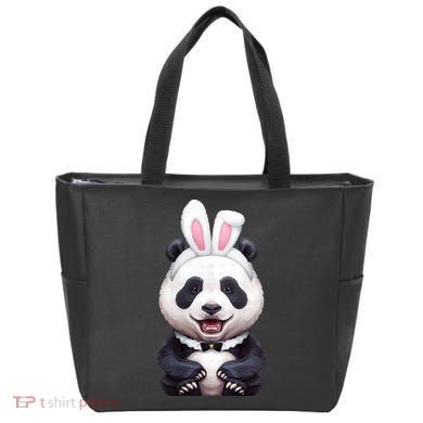 Panda Bear In The Easter Bunny Costume Bag
