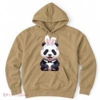 Panda Bear In The Easter Bunny Costume Hoodie thumb 0