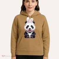 Panda Bear In The Easter Bunny Costume Hoodie thumb 5