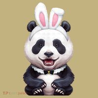 Panda Bear In The Easter Bunny Costume Sweatshirt thumb 2