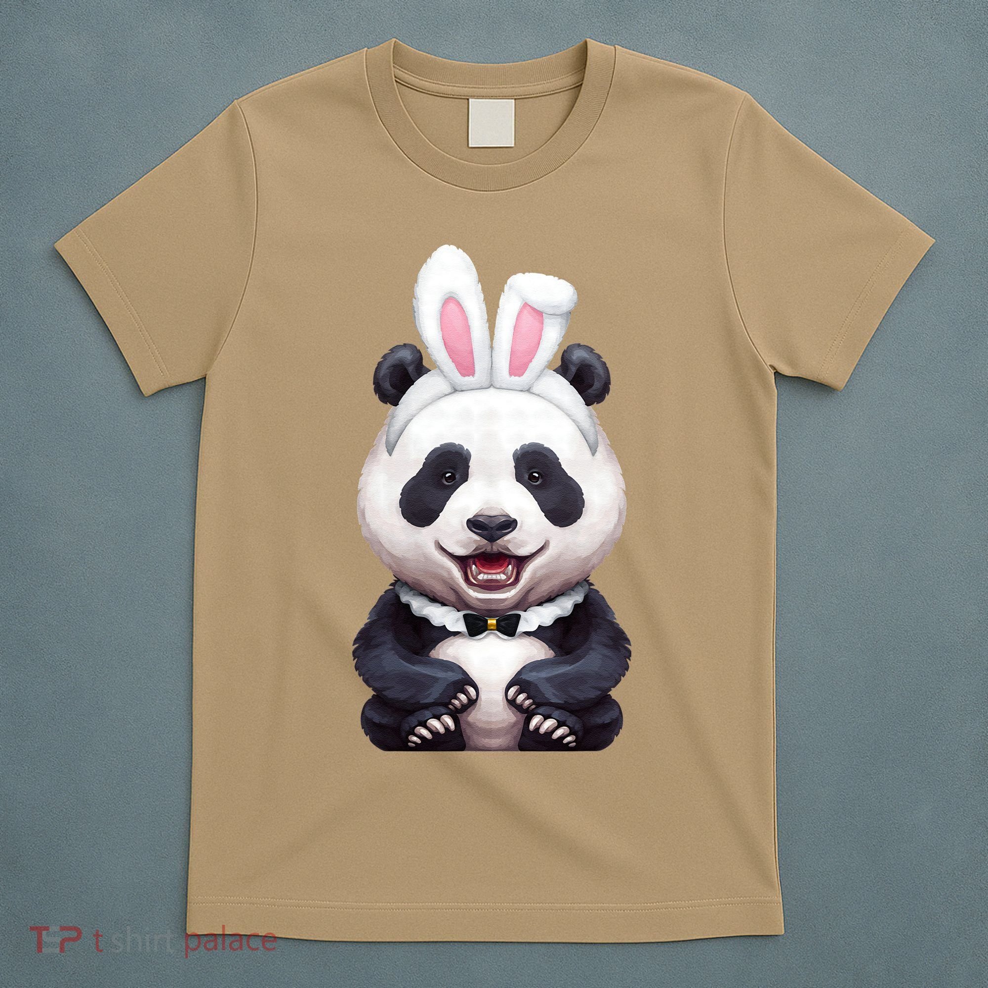 Panda Bear In The Easter Bunny Costume T-Shirt