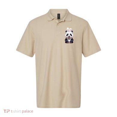 Panda Bear In The Easter Bunny Costume Polo