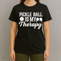 Pickle Ball Is My Therapy Gift For Pickleball Player Team Sport T-Shirt thumb 4
