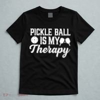 Pickle Ball Is My Therapy Gift For Pickleball Player Team Sport T-Shirt thumb 5