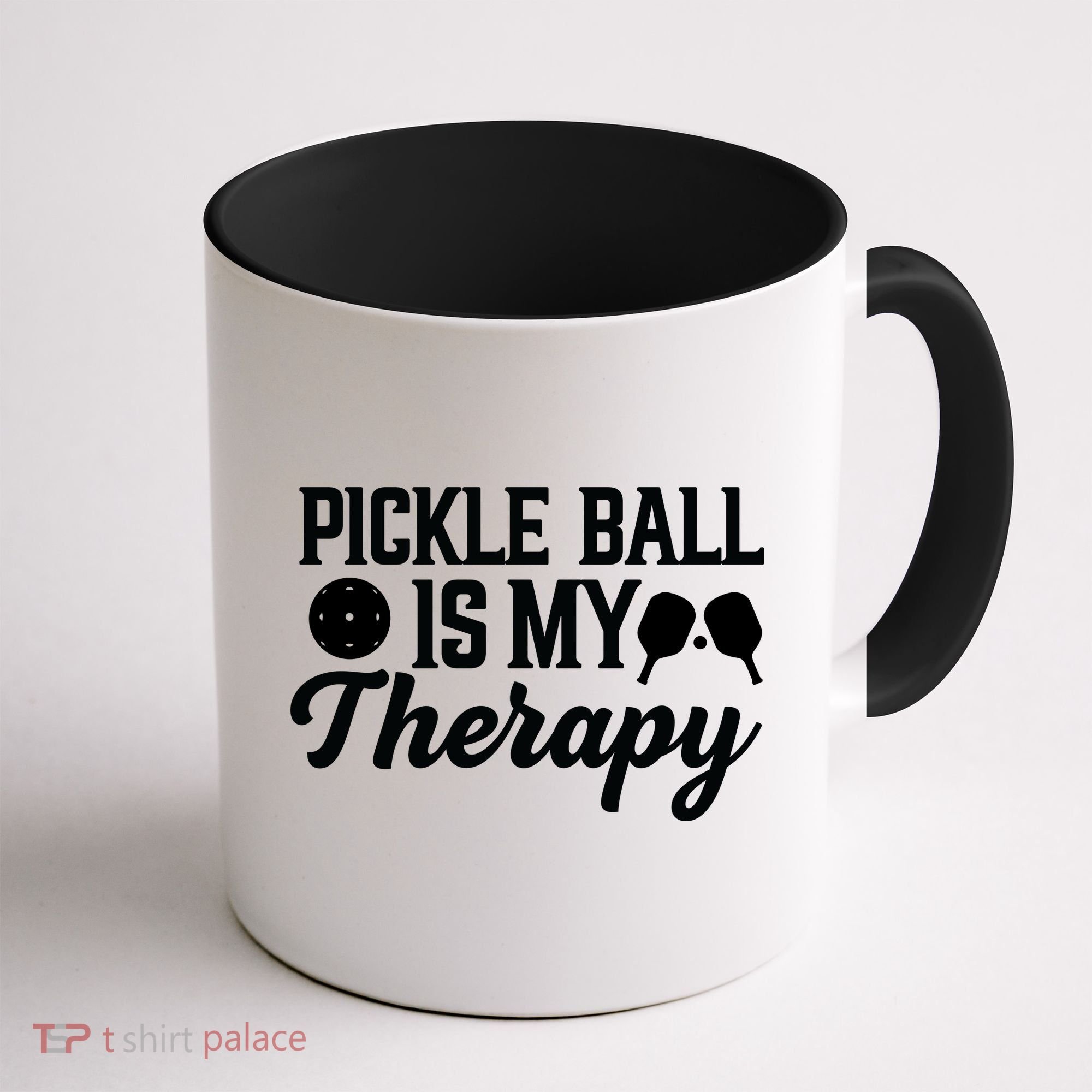 Pickle Ball Is My Therapy Gift For Pickleball Player Team Sport Coffee Mug
