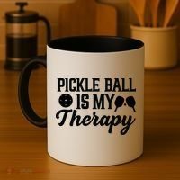 Pickle Ball Is My Therapy Gift For Pickleball Player Team Sport Coffee Mug thumb 4