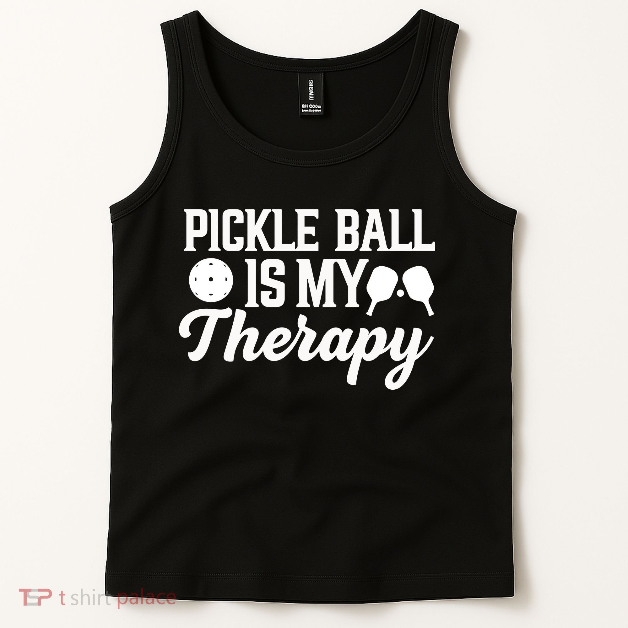 Pickle Ball Is My Therapy Gift For Pickleball Player Team Sport Tank Top