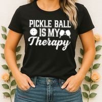 Pickle Ball Is My Therapy Gift For Pickleball Player Team Sport Women's T-Shirt thumb 2