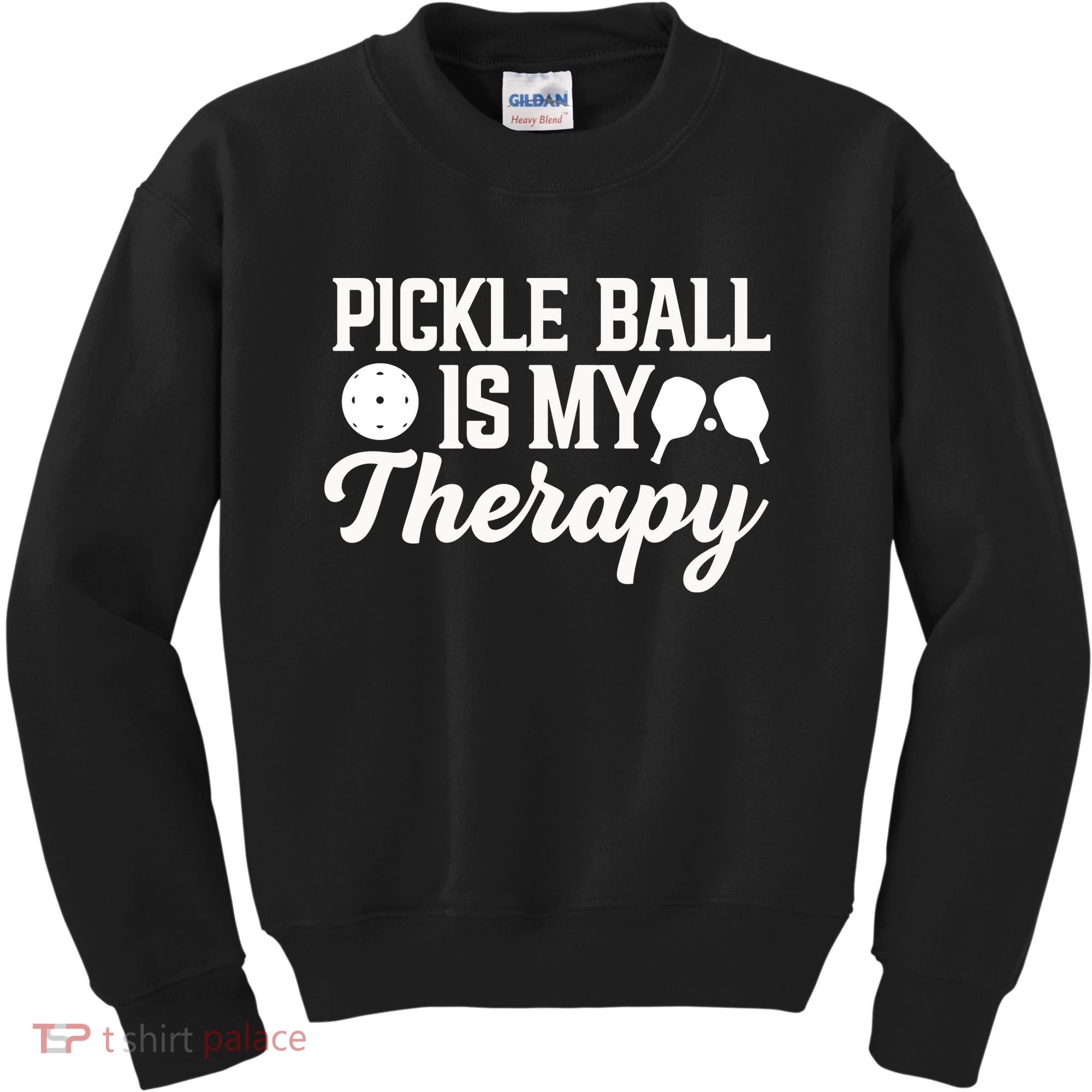 Pickle Ball Is My Therapy Gift For Pickleball Player Team Sport Kids Sweatshirt