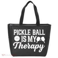 Pickle Ball Is My Therapy Gift For Pickleball Player Team Sport Tote Bag thumb 0