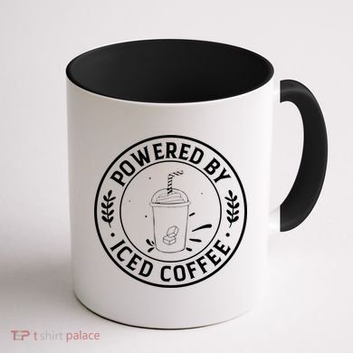 Powered By Iced Coffee Coffee Mug back