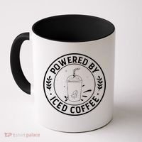 Powered By Iced Coffee Coffee Mug thumb 0