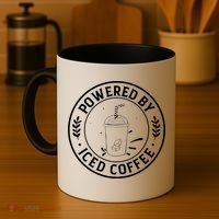 Powered By Iced Coffee Coffee Mug thumb 4