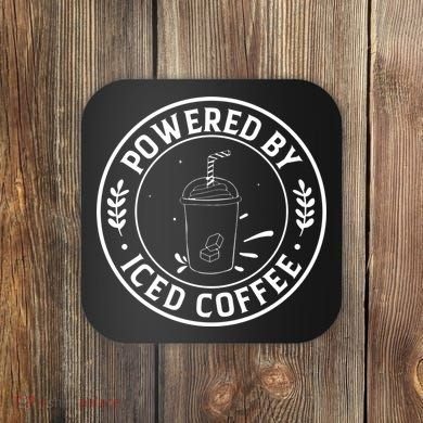 Powered By Iced Coffee Coaster