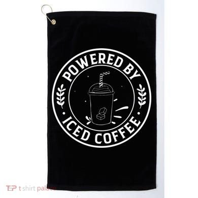 Powered By Iced Coffee Golf Towel