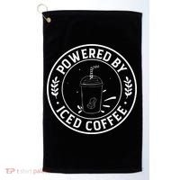Powered By Iced Coffee Golf Towel thumb 0