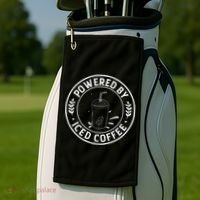 Powered By Iced Coffee Golf Towel thumb 2