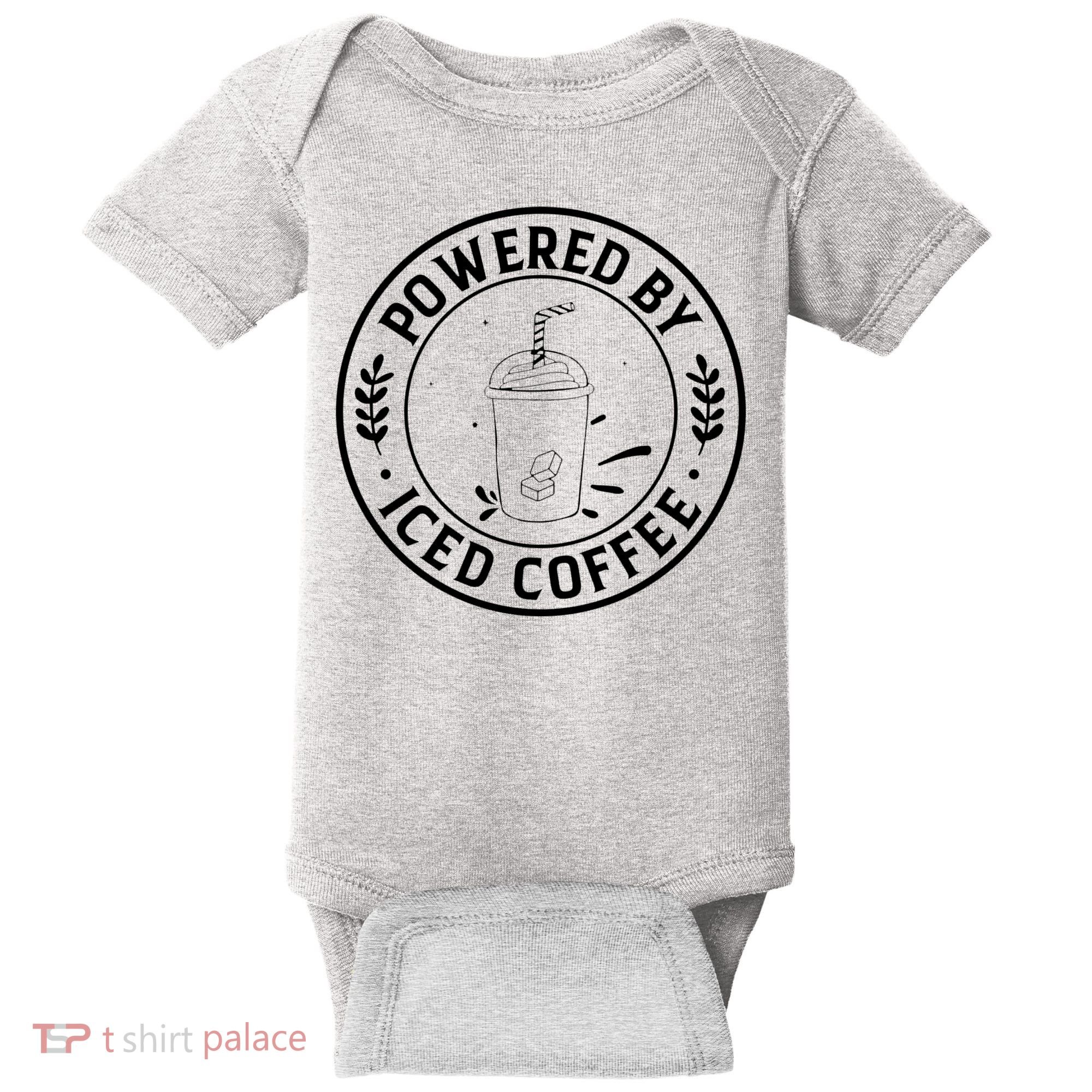 Powered By Iced Coffee Baby Bodysuit