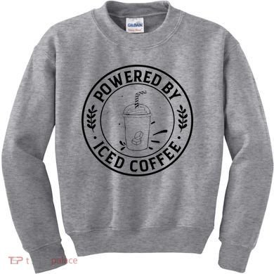 Powered By Iced Coffee Kids Sweatshirt