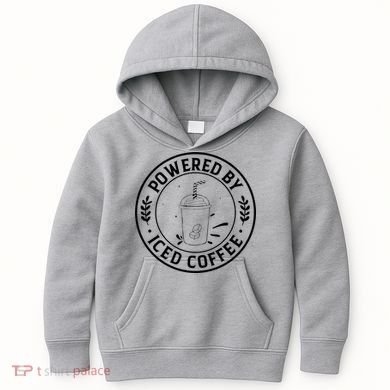 Powered By Iced Coffee Kids Hoodie