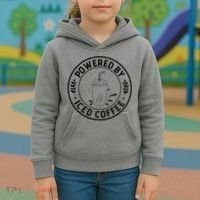 Powered By Iced Coffee Kids Hoodie thumb 3