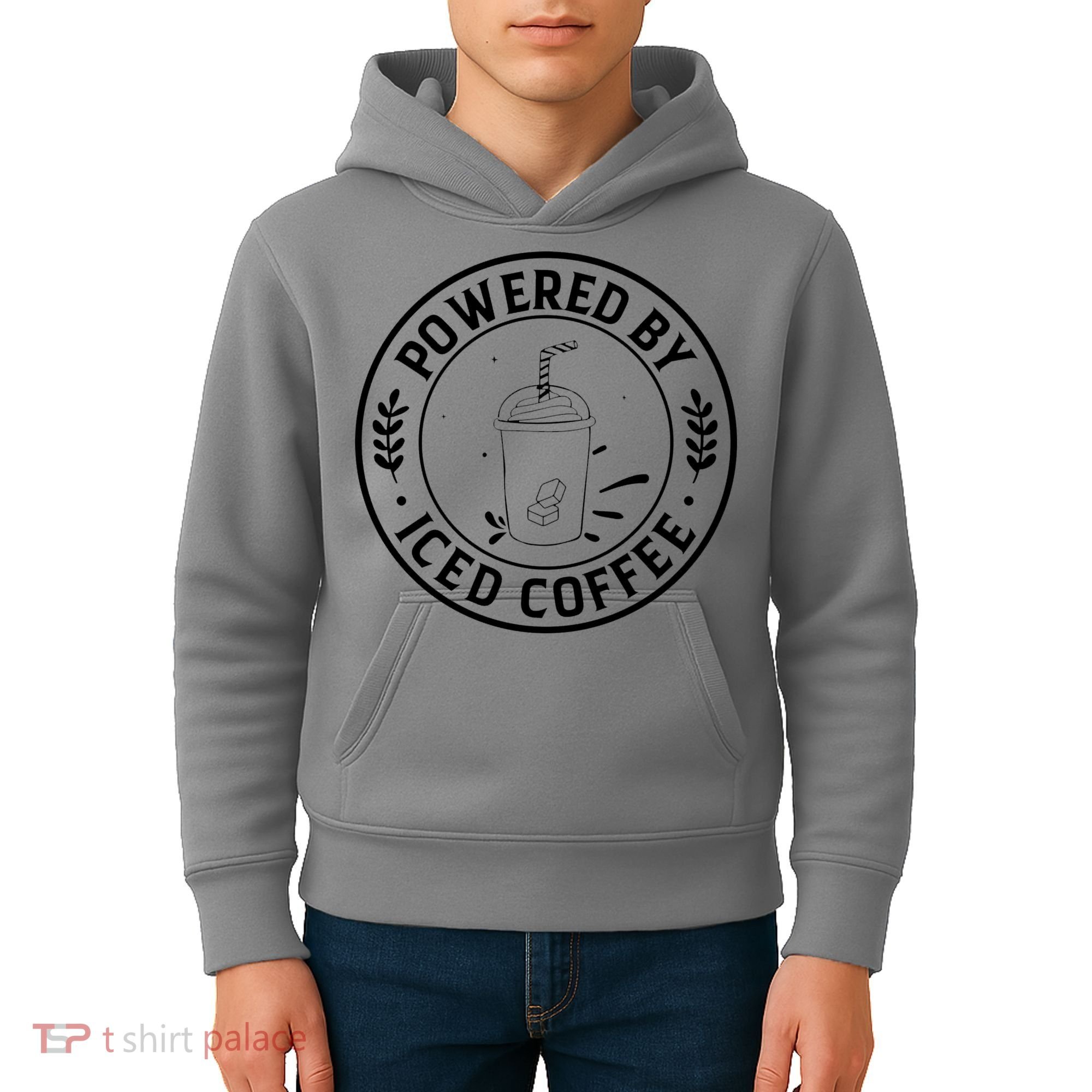 Powered By Iced Coffee Kids Hoodie