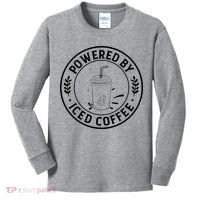Powered By Iced Coffee Kids Long Sleeve Shirt thumb 0