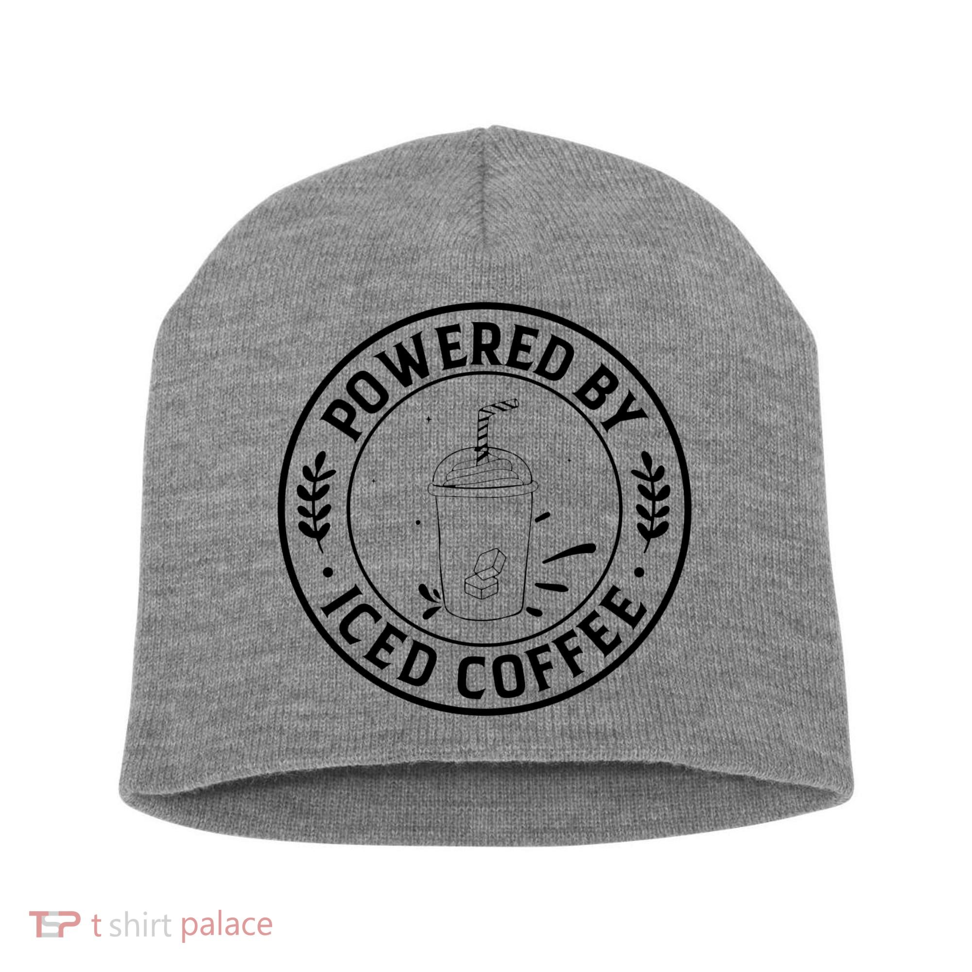 Powered By Iced Coffee Short Acrylic Beanie