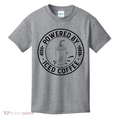 Powered By Iced Coffee Kids T-Shirt