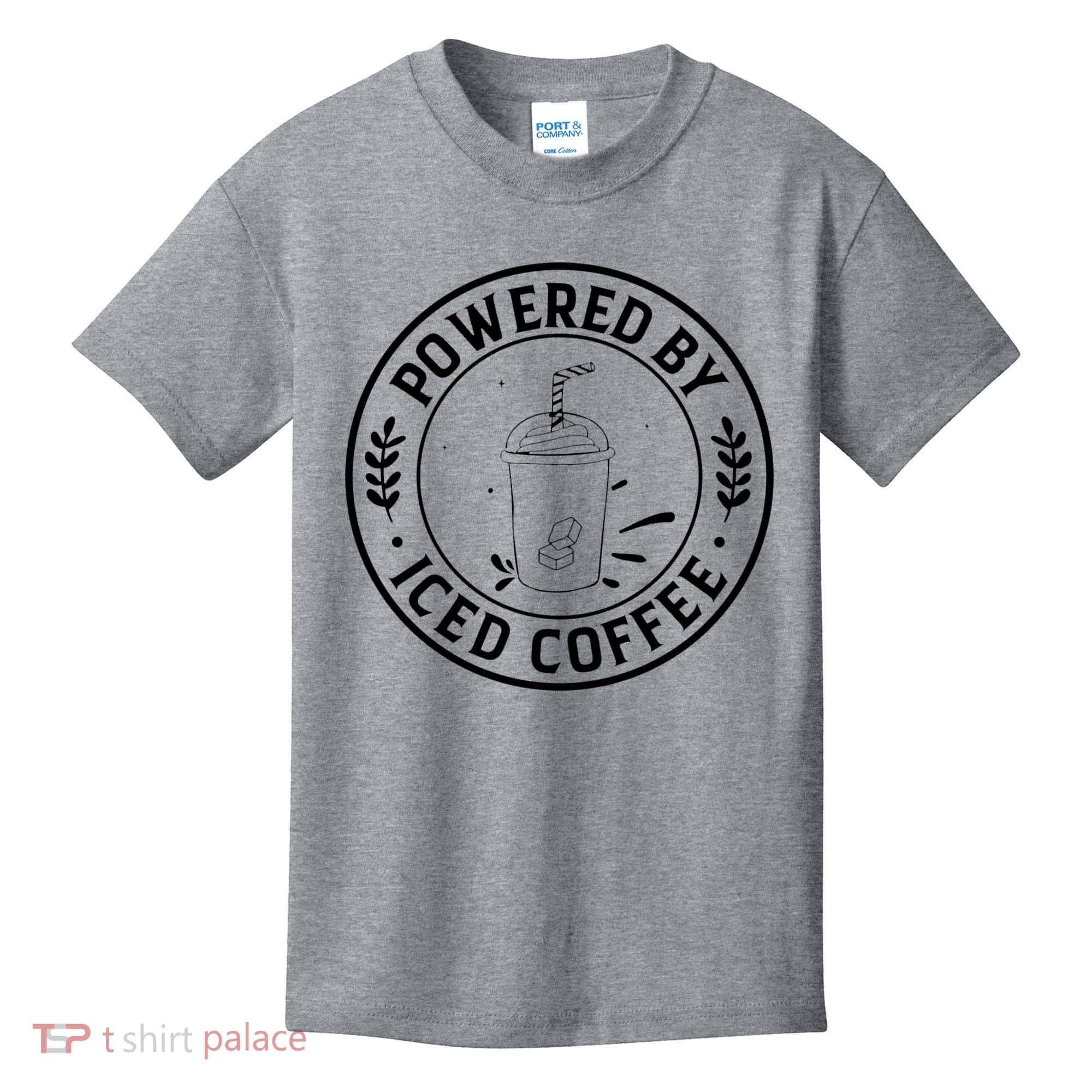 Powered By Iced Coffee Kids T-Shirt