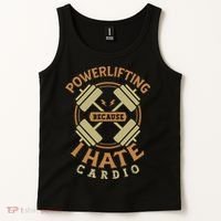 Powerlifting Because I Hate Cardio For A Gym Weightlifting Tank Top thumb 2