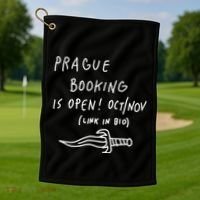 Prague Booking Is Open Oct Nov Link In Bio Golf Towel thumb 1