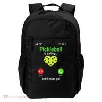 Pickle Ball Is Calling Team Gear & Player Funny Pickleball Backpack thumb 0