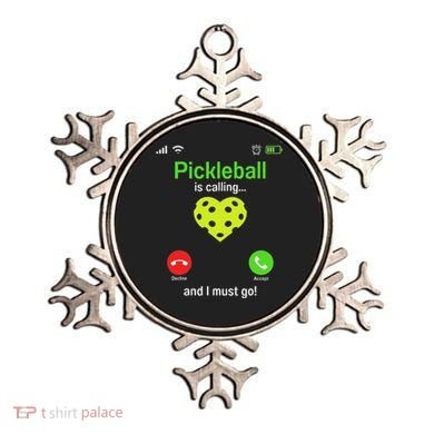 Pickle Ball Is Calling Team Gear & Player Funny Pickleball Ornament