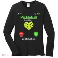 Pickle Ball Is Calling Team Gear & Player Funny Pickleball Women's Long Sleeve Shirt thumb 0