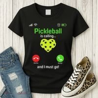 Pickle Ball Is Calling Team Gear & Player Funny Pickleball Women's T-Shirt thumb 3