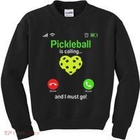 Pickle Ball Is Calling Team Gear & Player Funny Pickleball Kids Sweatshirt thumb 0