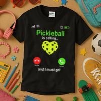 Pickle Ball Is Calling Team Gear & Player Funny Pickleball Kids T-Shirt thumb 3