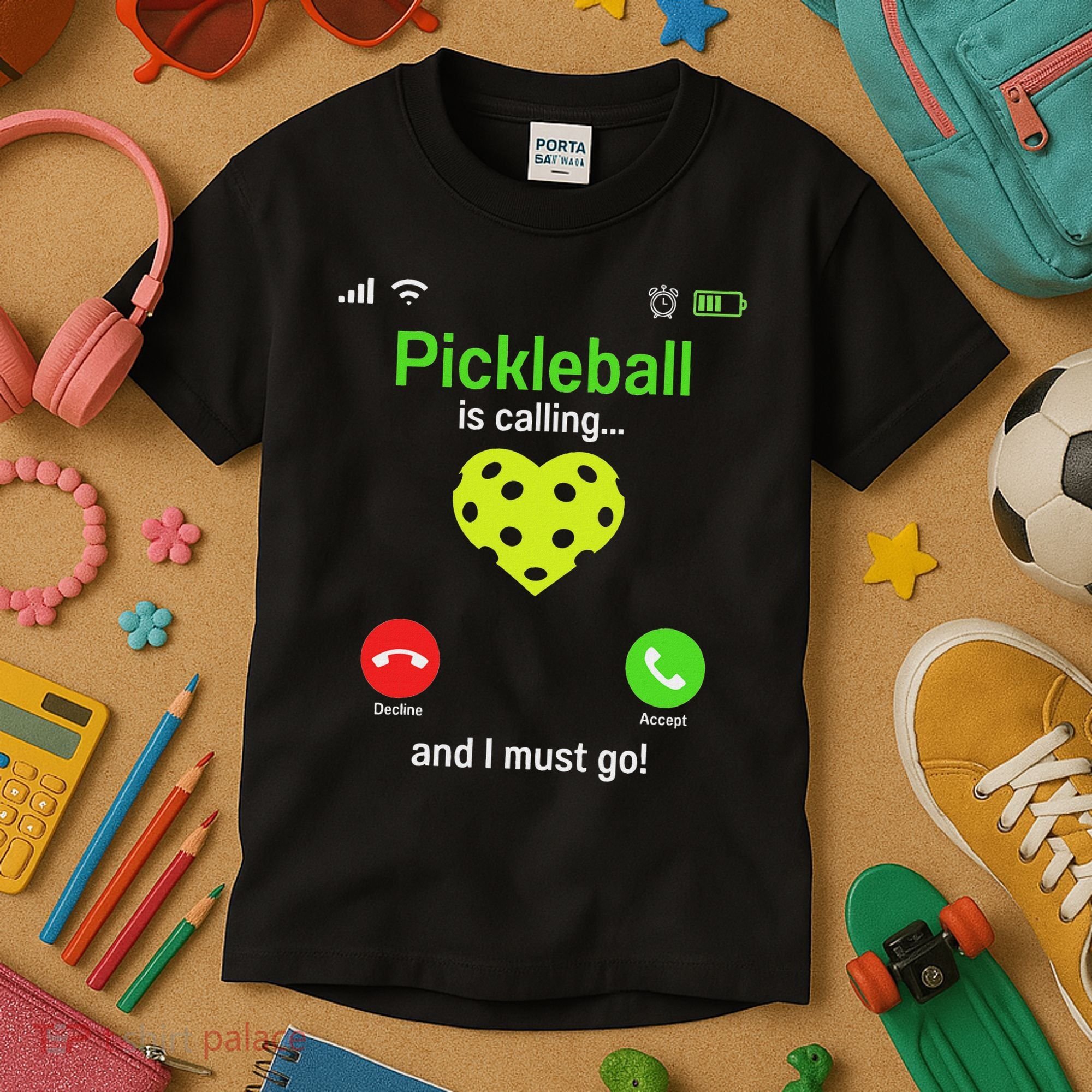 Pickle Ball Is Calling Team Gear & Player Funny Pickleball Kids T-Shirt