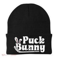 Puck Bunny Ice Hockey Stick Cute Player Meaningful Gift Beanie thumb 0