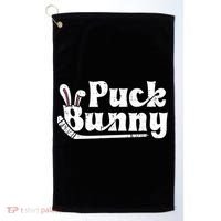 Puck Bunny Ice Hockey Stick Cute Player Meaningful Gift Golf Towel thumb 0