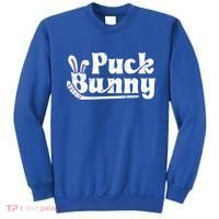 Puck Bunny Ice Hockey Stick Cute Player Meaningful Gift Sweatshirt thumb 0